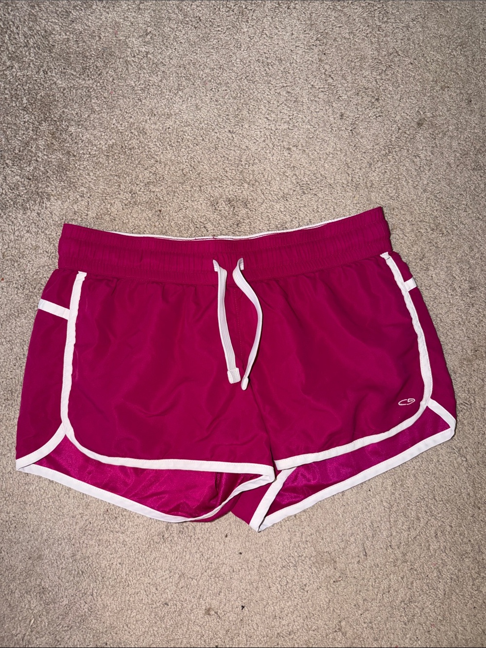 Champion Women’s Magenta Athletic Shorts with White Trim